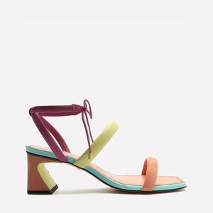 Arezzo Lenny Mid Block Sandal multi